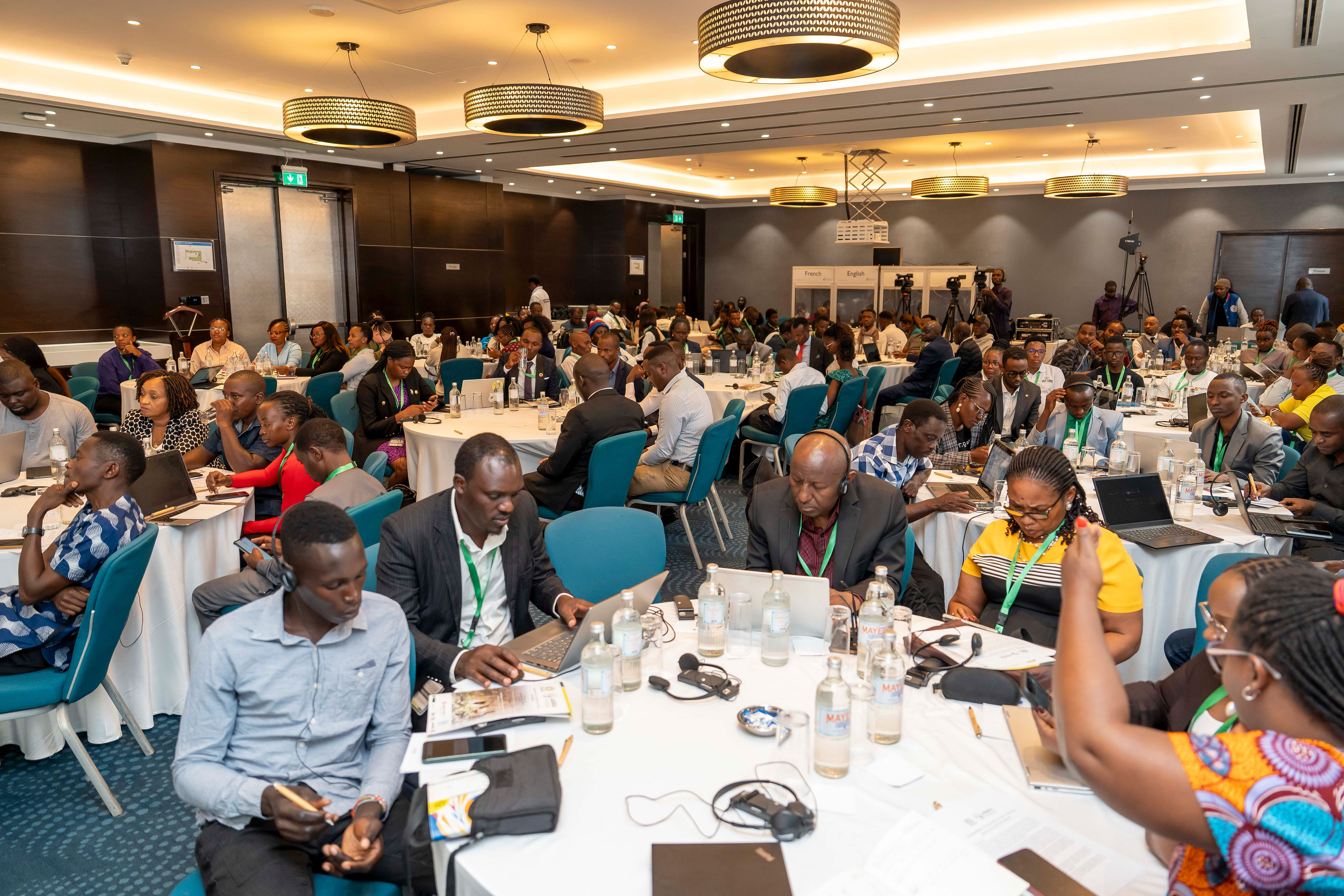 Young African farmers in agriculture